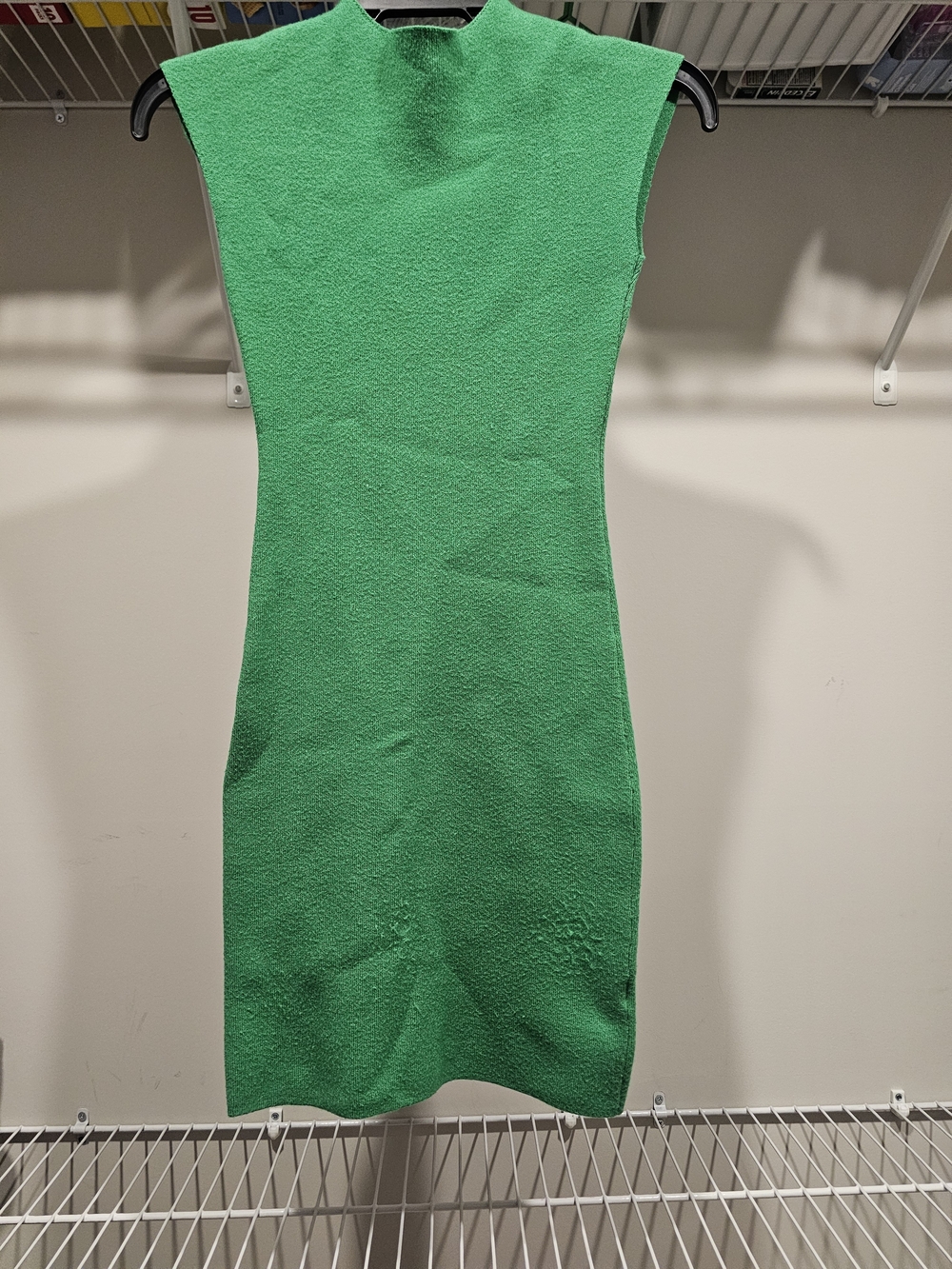 Sculpted Green Sleeveless Mini Dress